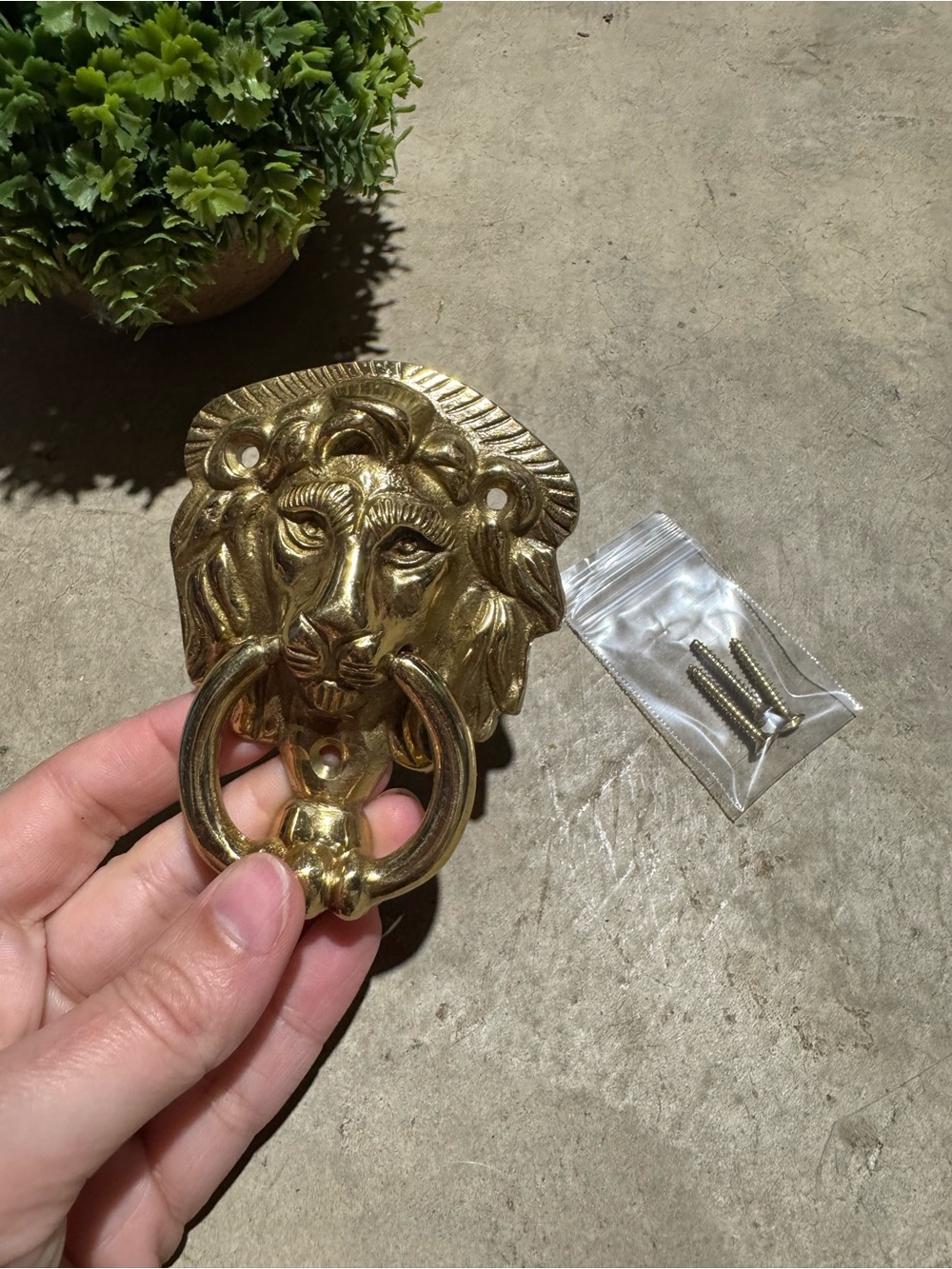 Solid Brass Lion Head Door Knocker 4” NEW Vintage Old Money Classic